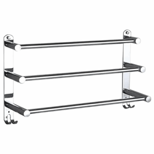 1 Toallero Triple de Pared para Baño y Cocina