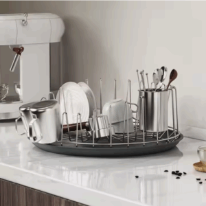 1 Escurridor Redondo 360° con Bandeja Giratoria